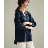 パール付きキーネックブラウス | SAISON DE PAPILLON  | 詳細画像34 