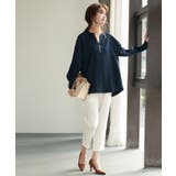 パール付きキーネックブラウス | SAISON DE PAPILLON  | 詳細画像36 