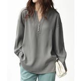 パール付きキーネックブラウス | SAISON DE PAPILLON  | 詳細画像31 