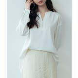 パール付きキーネックブラウス | SAISON DE PAPILLON  | 詳細画像43 