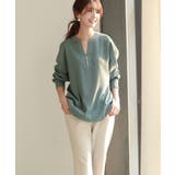 パール付きキーネックブラウス | SAISON DE PAPILLON  | 詳細画像8 