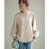 パール付きキーネックブラウス | SAISON DE PAPILLON  | 詳細画像11 