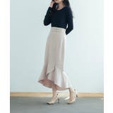 ラップ風ダブルベルトミモレ丈スカート | SAISON DE PAPILLON  | 詳細画像23 