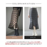 ラップ風チェック柄ヘム裾スカート | SAISON DE PAPILLON | 詳細画像2