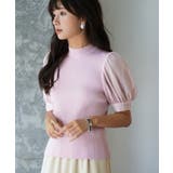 シフォンスリーブとリブニットの異素材プルオーバー | SAISON DE PAPILLON | 詳細画像20