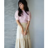 シフォンスリーブとリブニットの異素材プルオーバー | SAISON DE PAPILLON | 詳細画像25