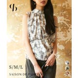 バックリボンスプラッシュ柄ノースリーブラウス | SAISON DE PAPILLON | 詳細画像1