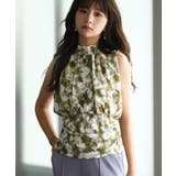 バックリボンスプラッシュ柄ノースリーブラウス | SAISON DE PAPILLON | 詳細画像11