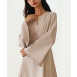 パール付きキーネックフレアワンピース | SAISON DE PAPILLON  | 詳細画像13 