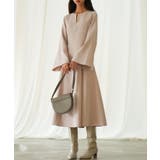 パール付きキーネックフレアワンピース | SAISON DE PAPILLON  | 詳細画像5 