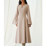 パール付きキーネックフレアワンピース | SAISON DE PAPILLON  | 詳細画像7 