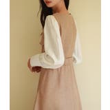 ラメツイードとシャツ袖がドッキングの異素材ワンピース | SAISON DE PAPILLON  | 詳細画像25 