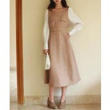 ラメツイードとシャツ袖がドッキングの異素材ワンピース | SAISON DE PAPILLON  | 詳細画像18 