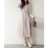 ラメツイードとシャツ袖がドッキングの異素材ワンピース | SAISON DE PAPILLON  | 詳細画像8 