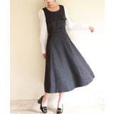 ラメツイードとシャツ袖がドッキングの異素材ワンピース | SAISON DE PAPILLON  | 詳細画像28 