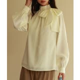 アイボリー | フリルリボンタイワッシャーブラウス | SAISON DE PAPILLON