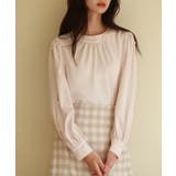 後首元リボンデザイン長袖ブラウス | SAISON DE PAPILLON  | 詳細画像8 