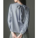 後首元リボンデザイン長袖ブラウス | SAISON DE PAPILLON  | 詳細画像25 