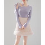 パール付きハイウエストツイードミニスカート | SAISON DE PAPILLON  | 詳細画像24 