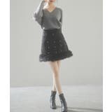 パール付きハイウエストツイードミニスカート | SAISON DE PAPILLON  | 詳細画像13 