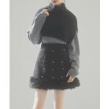 パール付きハイウエストツイードミニスカート | SAISON DE PAPILLON  | 詳細画像17 