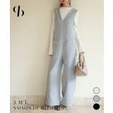 深Vネックツイードオールインワン | SAISON DE PAPILLON | 詳細画像1