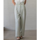 ミント | 【生地リニューアル】スカラップハイウエストパンツ | SAISON DE PAPILLON 