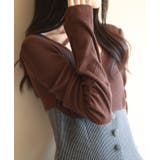 カットソートップスと柄物スカートがドッキングしたワンピース | SAISON DE PAPILLON  | 詳細画像16 