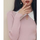 レイヤード風バイカラーニットプルオーバー | SAISON DE PAPILLON  | 詳細画像19 