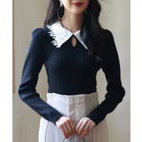 レイヤード風バイカラーニットプルオーバー | SAISON DE PAPILLON  | 詳細画像21 