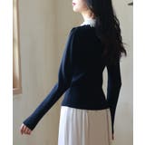 レイヤード風バイカラーニットプルオーバー | SAISON DE PAPILLON  | 詳細画像23 