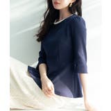 ペプラムデザインパール衿カットソー | SAISON DE PAPILLON  | 詳細画像23 