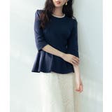 ペプラムデザインパール衿カットソー | SAISON DE PAPILLON  | 詳細画像28 