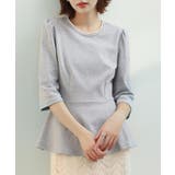 ペプラムデザインパール衿カットソー | SAISON DE PAPILLON  | 詳細画像12 