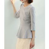 ペプラムデザインパール衿カットソー | SAISON DE PAPILLON  | 詳細画像14 