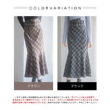 配色チェック柄ハイウエストスカート | SAISON DE PAPILLON  | 詳細画像2 