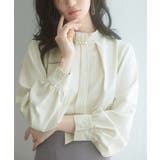 スタンドカラー長袖ブラウス | SAISON DE PAPILLON | 詳細画像10