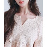 フクレジャガード生地キーネックブラウス | SAISON DE PAPILLON | 詳細画像25