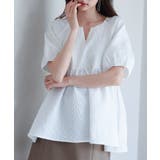 フクレジャガード生地キーネックブラウス | SAISON DE PAPILLON | 詳細画像11