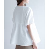 フクレジャガード生地キーネックブラウス | SAISON DE PAPILLON | 詳細画像14