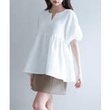 フクレジャガード生地キーネックブラウス | SAISON DE PAPILLON | 詳細画像17