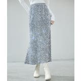 スパンコールベロア生地フレアスカート | SAISON DE PAPILLON  | 詳細画像9 