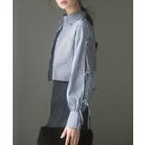 袖リボンショート丈ストライプシャツ | SAISON DE PAPILLON  | 詳細画像20