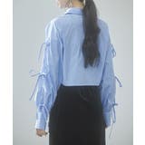 袖リボンショート丈ストライプシャツ | SAISON DE PAPILLON  | 詳細画像5