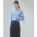 袖リボンショート丈ストライプシャツ | SAISON DE PAPILLON  | 詳細画像7