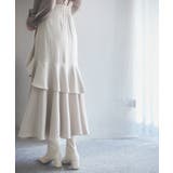 アシンメトリティアードロングスカート | SAISON DE PAPILLON | 詳細画像10