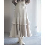 アシンメトリティアードロングスカート | SAISON DE PAPILLON | 詳細画像11