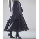 アシンメトリティアードロングスカート | SAISON DE PAPILLON | 詳細画像4