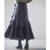 アシンメトリティアードロングスカート | SAISON DE PAPILLON | 詳細画像5