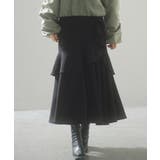 アシンメトリティアードロングスカート | SAISON DE PAPILLON | 詳細画像13